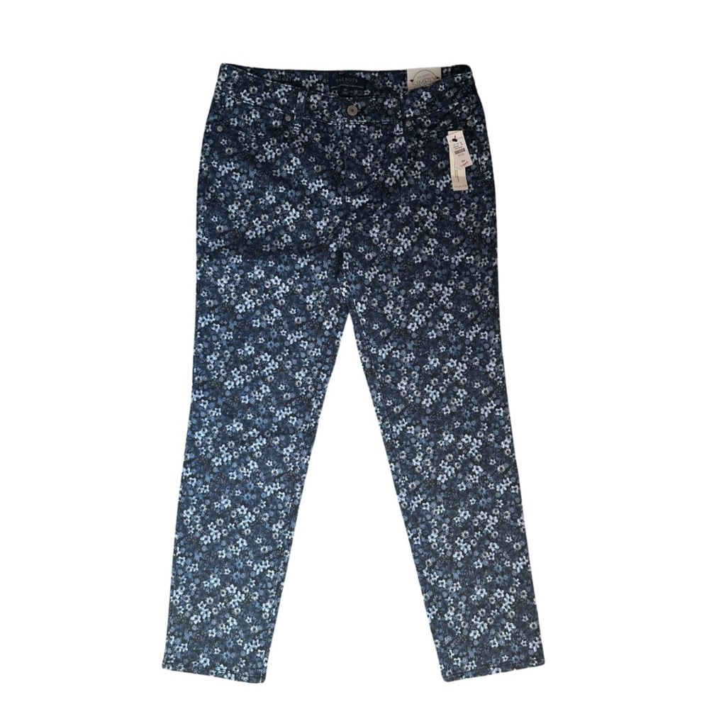 Talbots Blue Floral Ankle Jean 8P